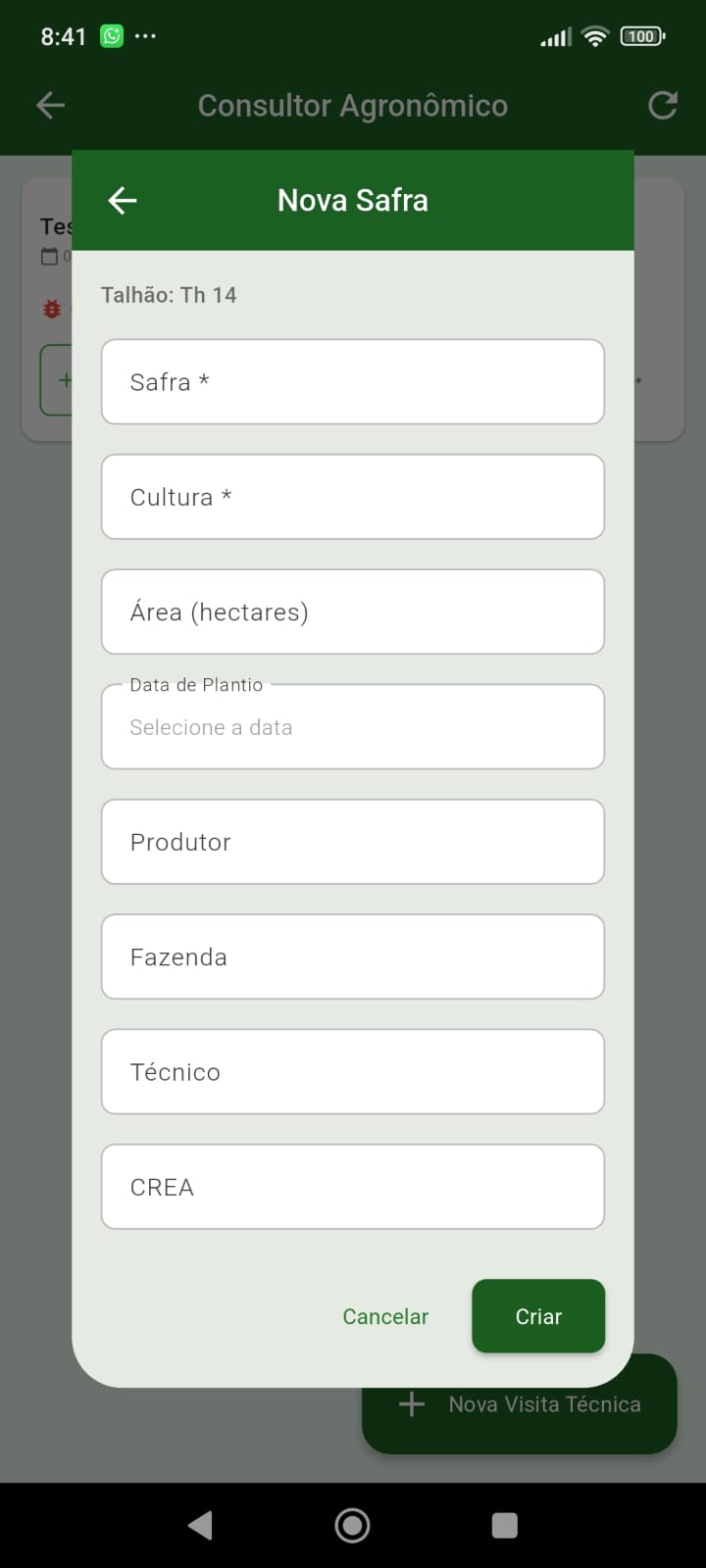 Registro de Aplicações